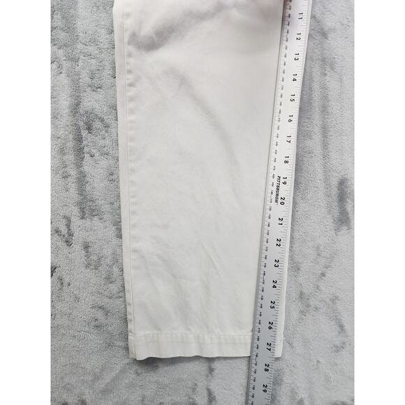 Lands End High Rise Tapered Chino Pant Size 10 Beige Cotton Casual Office Preppy - Picture 9 of 11